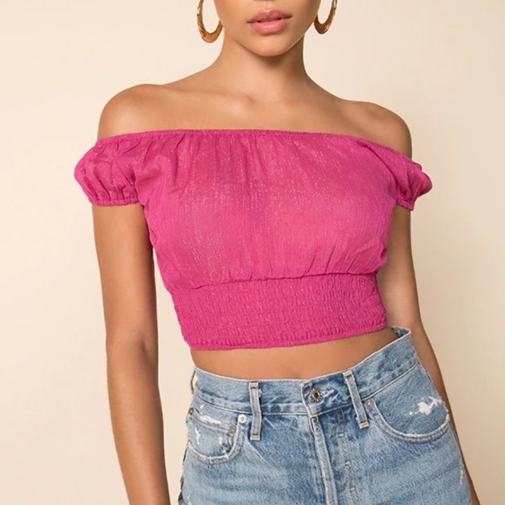 REVOLVE -  Arina Sheer Crop Top (size XS)